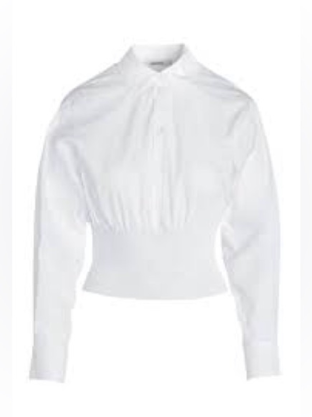 NWT;Thakoon White Cropped Button-Down Blouse